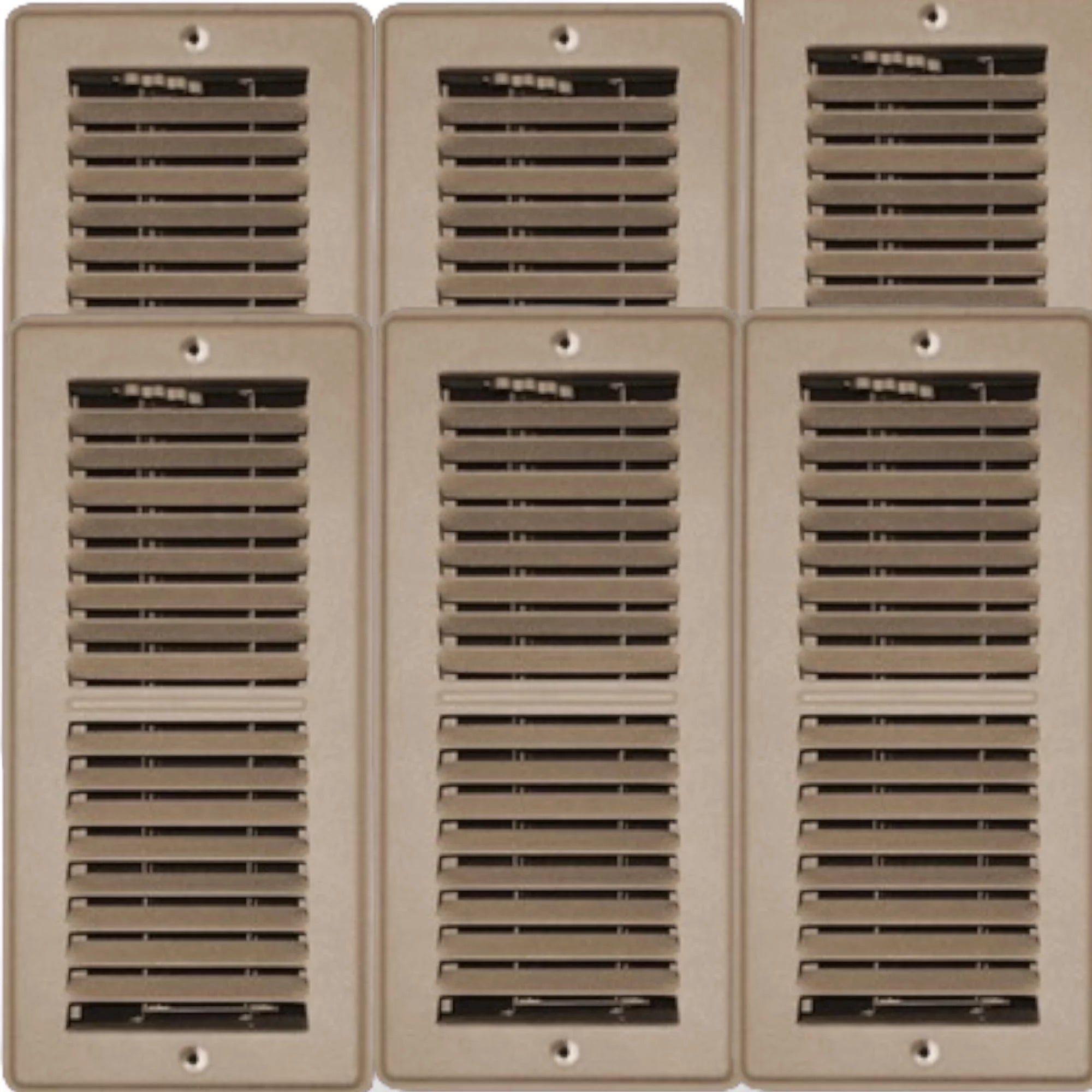 TRUEaire Mobile Home Floor Register 4 x 8 Brown (6 Pack)