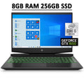 HP Pavilion 15 Gaming Laptop 15.6 FHD IPS Display 10th Gen Intel Quad-Core i5-10300H 8GB RAM 256GB SSD NVIDIA GeForce GTX 1650 4GB Backlit Keyboard HDMI USB-C B&O Audio Webcam Win10 Black