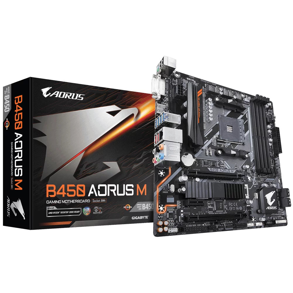 Gigabyte AMD B450 AM4 Aorus Micro ATX DDR4-SDRAM Motherboard