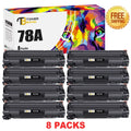 78A Toner Cartridges High Yield Replacement for HP 78A CE278A Toner Cartridge | Works with HP Laserjet Pro P1566, P1606 Series, HP Laserjet Pro MFP M1536 Series | CE278D 8 Black