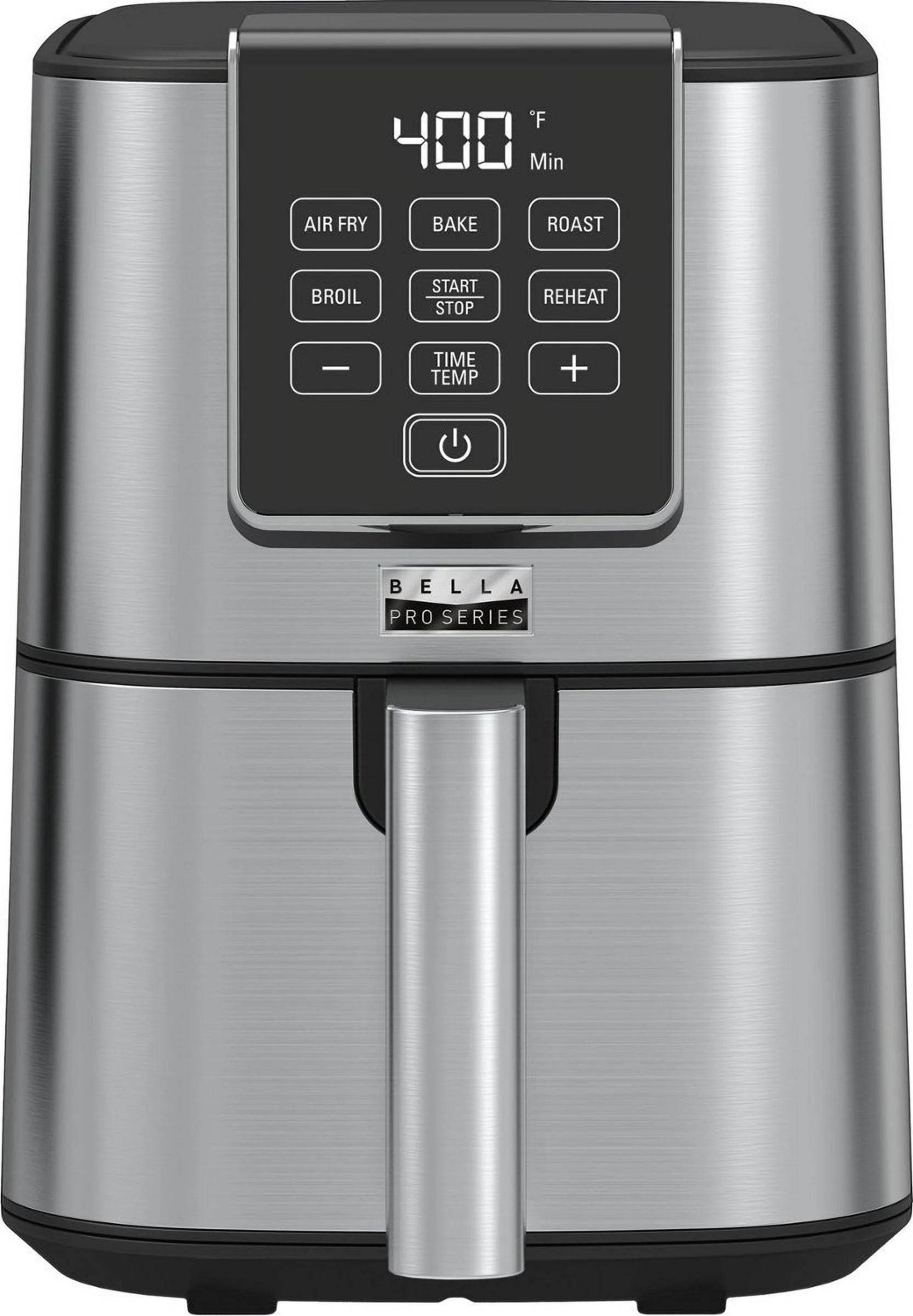 Pro Series - 4-qt. Slim Digital Air Fryer - Stainless Steel