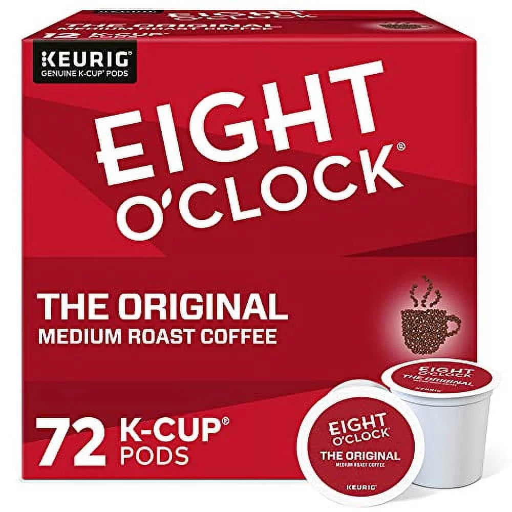 Eight O'Clock Coffee The Original, Single-Serve Keurig K-Cup Pods, Medium Roast Coffee Pods, 72 Count