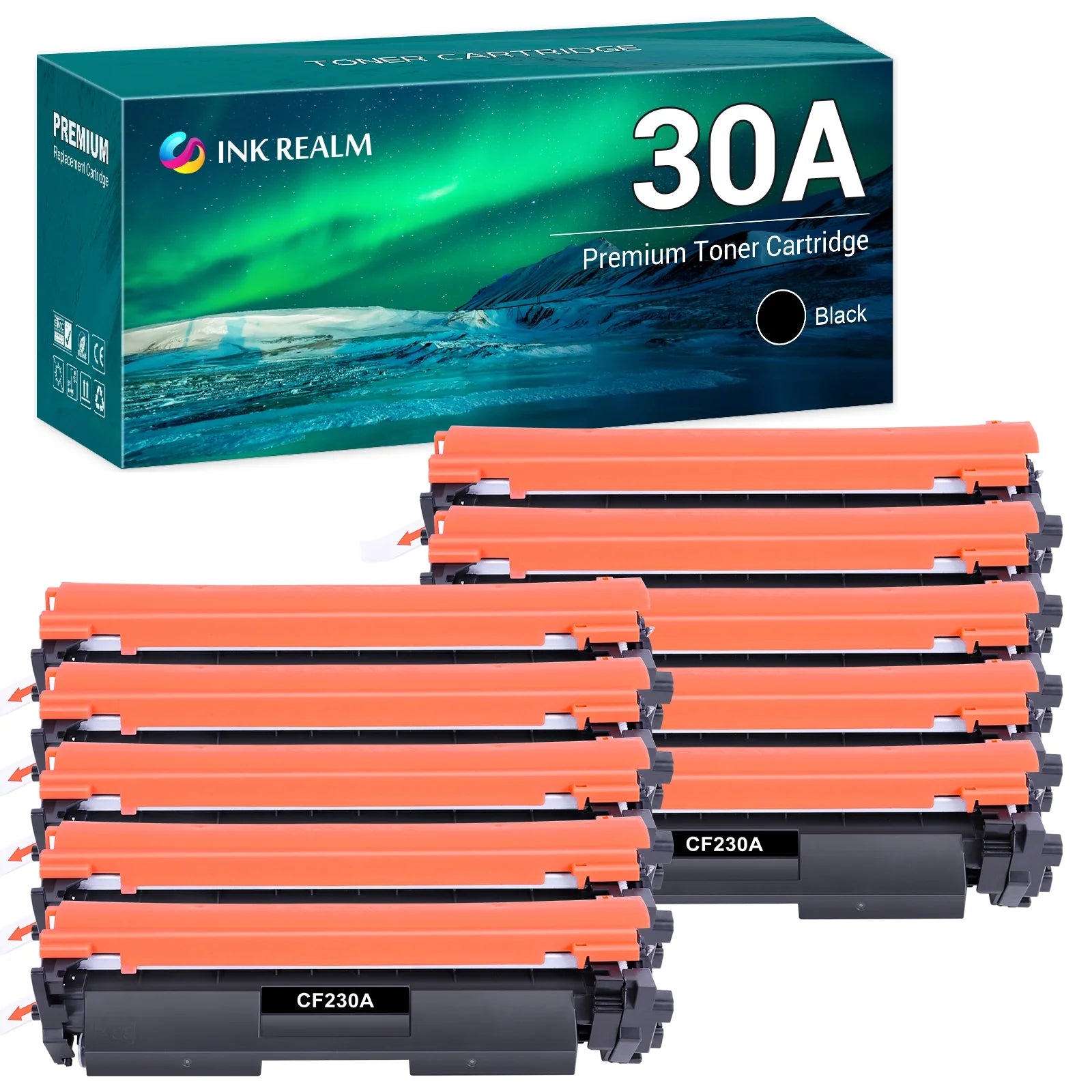 CF230A 30A Compatible Toner for HP CF230A 30A for Laserjet Pro MFP M227fdw M203dw M227fdn M203d M203dn M227sdn Printer (Black, 10-Pack)