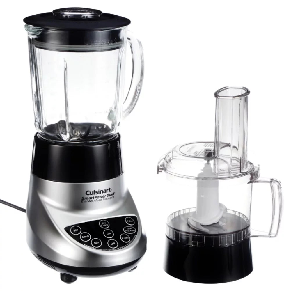 Smartpower Duet /Food Processor 7 Speed Blender Brushed Chrome Kitchen Appliances 500 Watts Dishwasher Safe USA