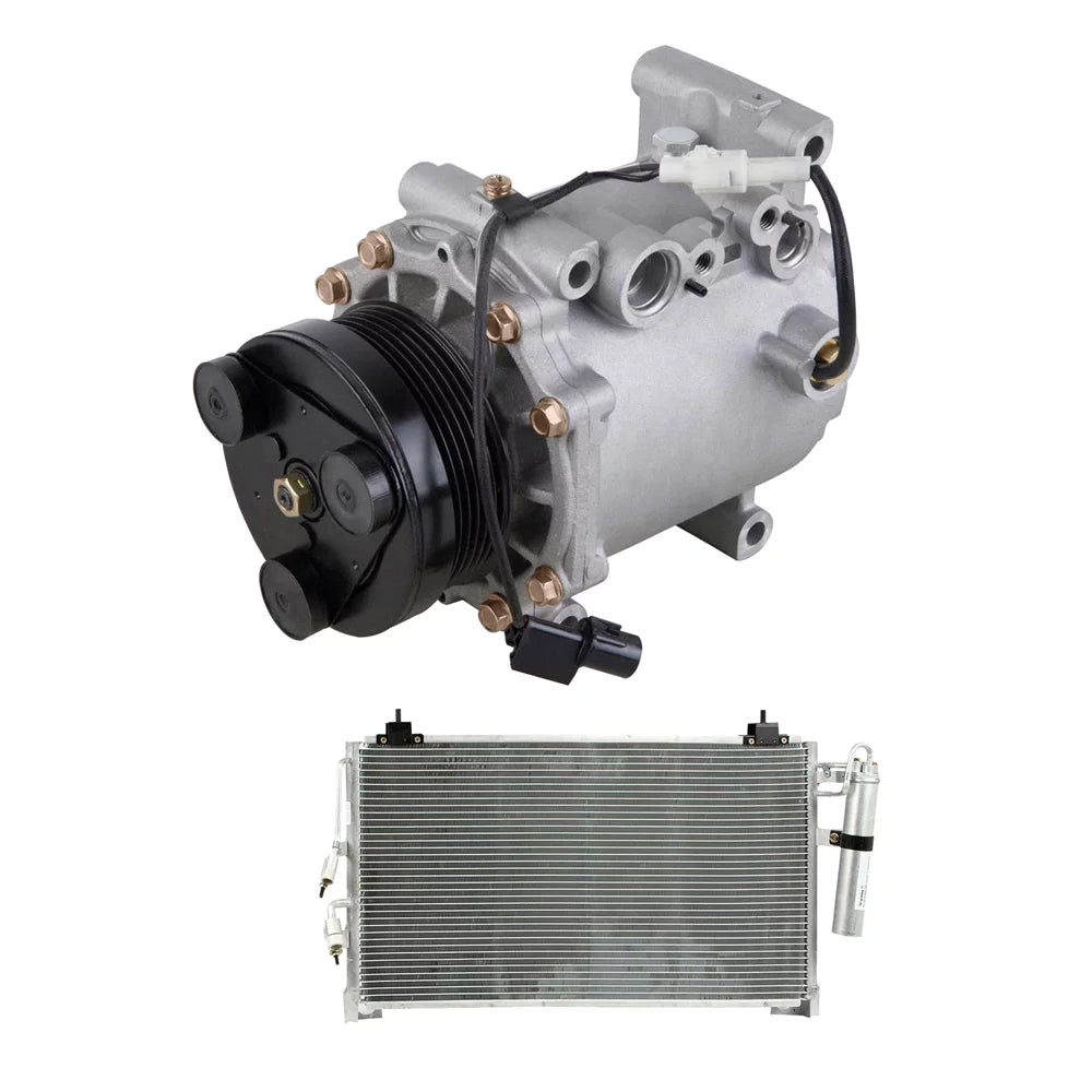 For Mitsubishi Outlander 2004-2006 AC Compressor w/ A/C Condenser & Drier - Buyautoparts