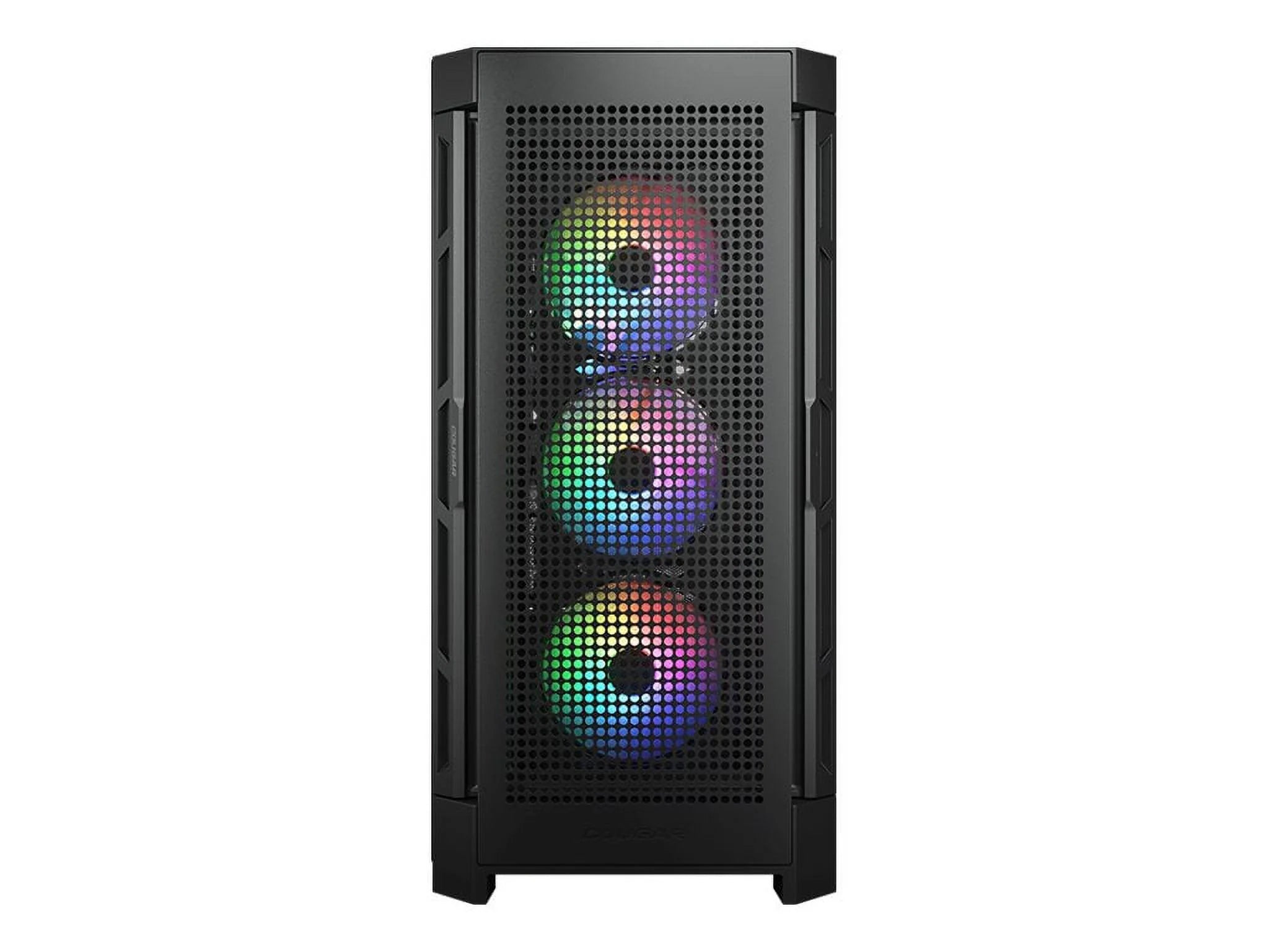 Cougar Duoface Pro RGB - Mid tower - extended ATX - windowed side panel (tempered glass) - no power supply - black - USB/Audio