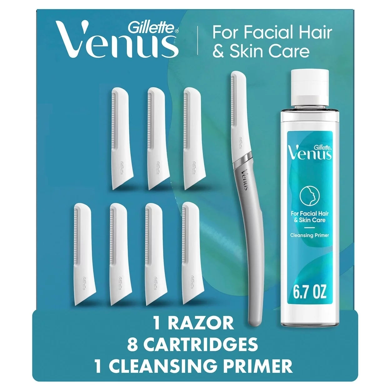 Venus Dermaplane Tool for Facial Hair and Skincare Kit for Women
