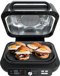 Restored Ninja IG601 Foodi XL 7in1 Indoor Grill Combo, use Opened or Closed, Air Fry, Dehydrate & More, Pro Power Grate, Flat Top Griddle, Crisper, Black, 4 Quarts (Refurbished)