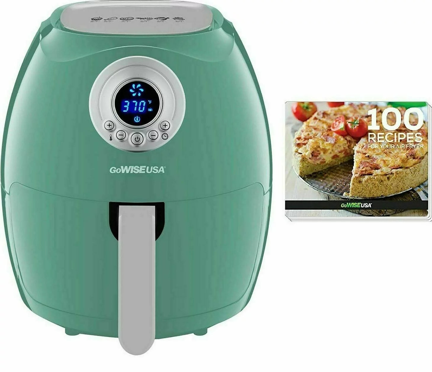 GoWISE USA 3.7-Qt. 1200 Watts Digital Air Fryer (Mint)