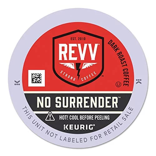 REVV No Surrender, Single-Serve Keurig K-Cup Pods, Dark Roast Coffee, 24 Count