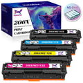206X W2110X Toner for HP 206X W2110X 206A Toner Cartridge for Color Pro MFP M283fdw M283cdw M255dw Printer,Black Cyan Magenta Yellow,4 Pack(No Chip)