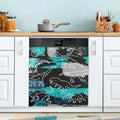 Hyjoy 23x26In Dinosaur Dishwasher Magnet Cover Decorative Magnetic Door Cover Front Dishwasher Cover Decoration Kitchen Magnetic Panel Sticker for Kitchen