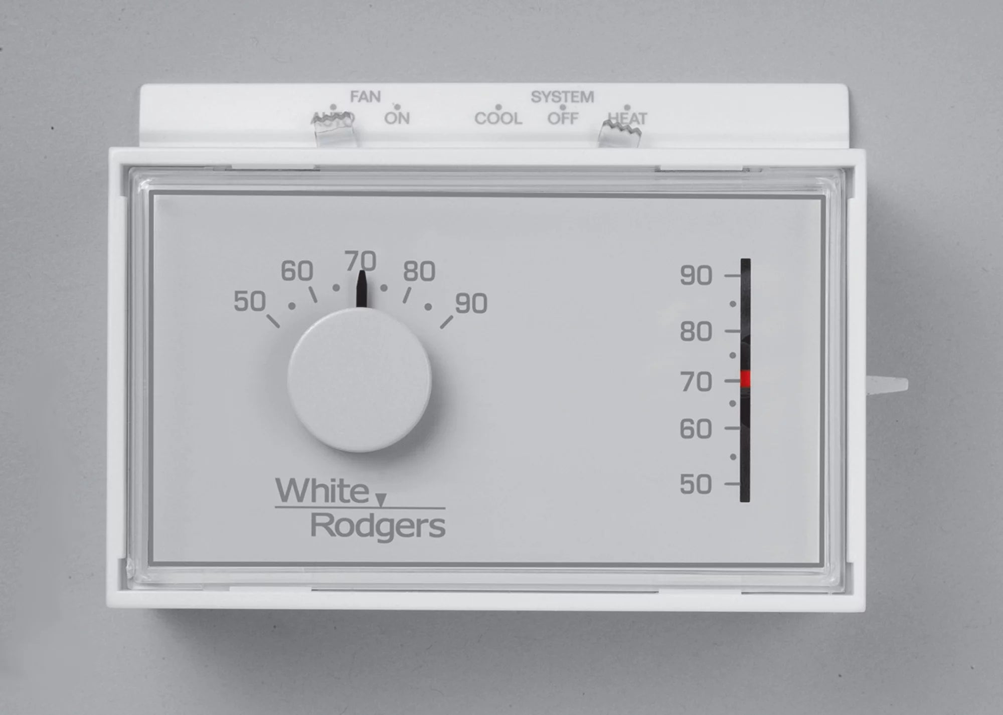 White-Rodgers 1F56n-444 Universal Horizontal Heat/Cool Mechanical Thermostat