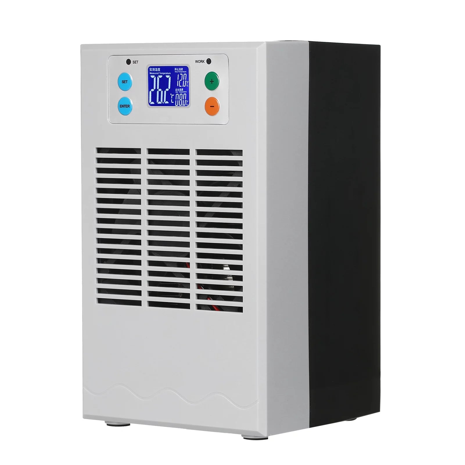 Yabuy 70W 20L Small Fish Tank Water Heater & Chiller Aquarium Chiller Semiconductor Electronic Aquarium Cooler LCD Display Quiet Digital Fish Tank Cooling & Heating System Small-Scale Refrigeratio