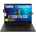Lenovo ThinkPad X1 Extreme Gen 4 16 2K QHD (Intel Core i7-11800H, 32GB RAM, 1TB SSD, Geforce RTX 3050 Ti) Business & Mobile Workstation Laptop, Backlit, FP, 3-Yr WRT, IST Cable, Win 11 Pro, Black
