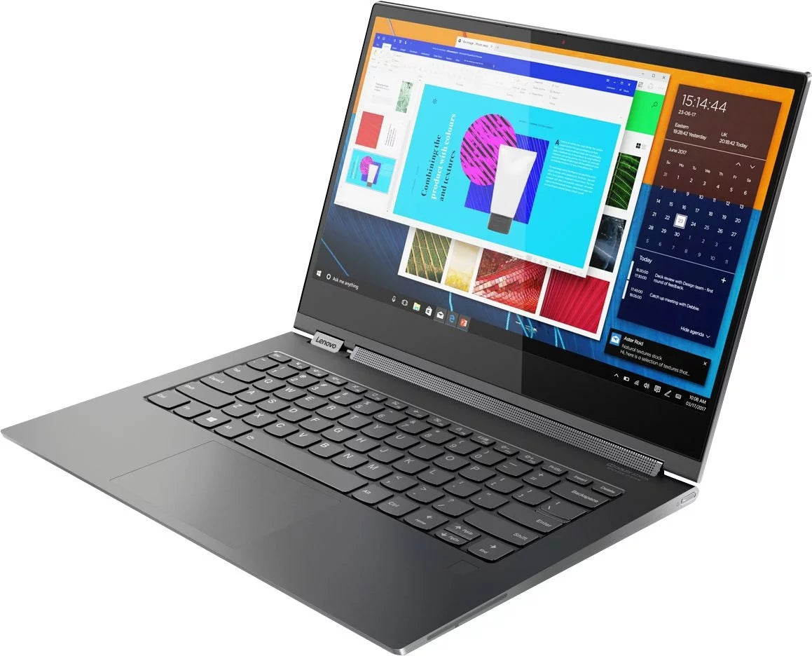 Restored LENOVO 81TECTO1WW Yoga C940 15.6 3840 x 2160 Touchscreen i9-9880H 2.3GHz NVIDIA GeForce GTX 1650 with Max-Q Design 4GB 16GB RAM 2.048TB SSD Win 10 Pro Iron Gray (Refurbished)