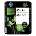HP 65XL High-Yield Black; Tri-Color Original Ink Cartridge, 2/Pk N9K04AN, N9K03AN