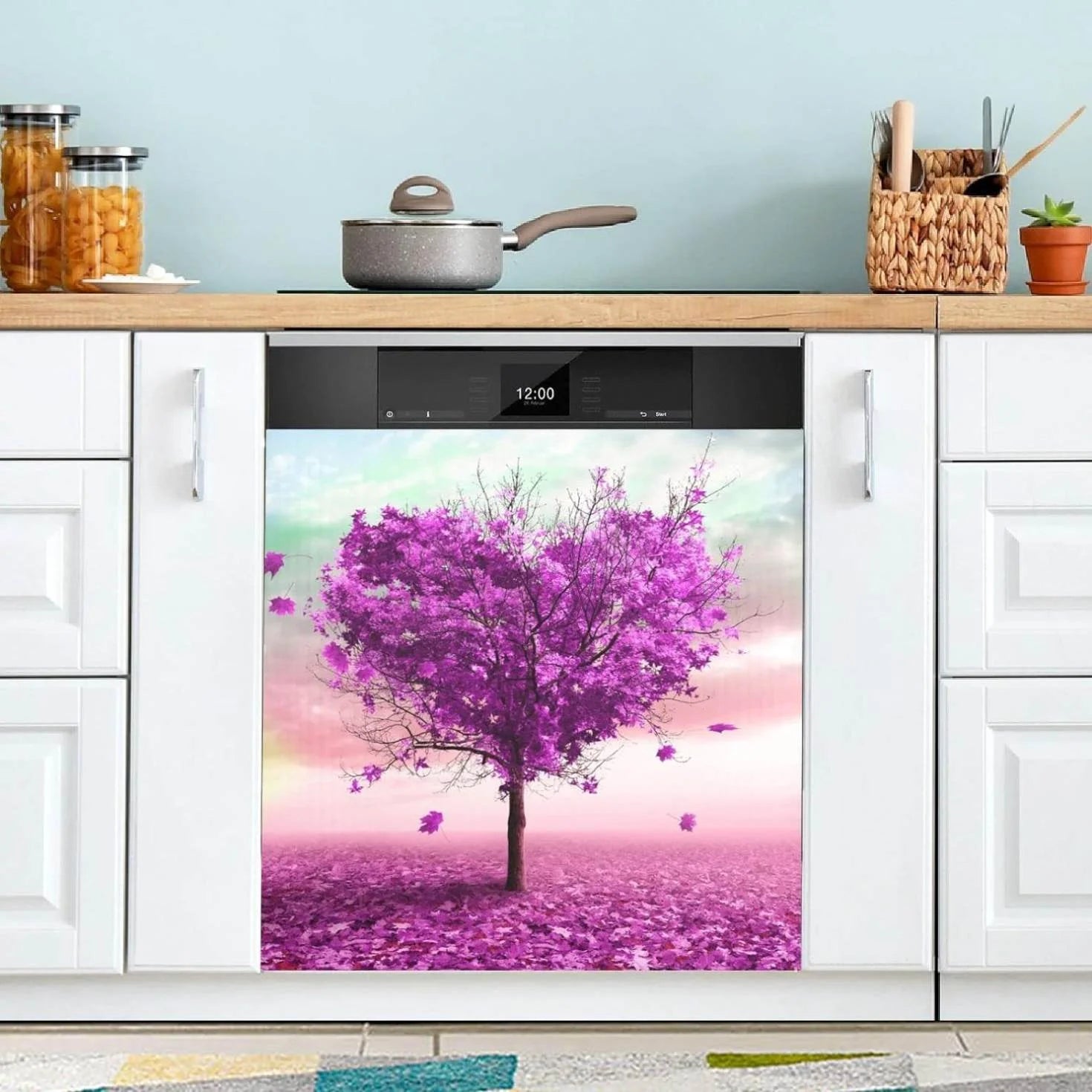 Hyjoy Tree Dishwasher Magnet Cover Decorative Magnetic Door Cover Front Dishwasher Cover Decoration Kitchen Magnetic Panel Sticker for Kitchen,23x26inch