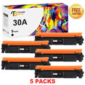 Toner Bank 30A CF230A Black Toner Cartridge Compatible for HP CF230A 30A HP Laserjet Pro M203dw MFP M227fdw M203dw M227fdn M203dn M227sdn M203d M227 M203 Series Printer Ink (Black 5-Pack)