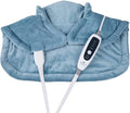 Soluxe Comfort Weighted Heating Pad for Neck & Shoulders, 4 Heat Settings with Auto Shut Off, Digital Controller, Machine Washable, Velvet Micro-Plush