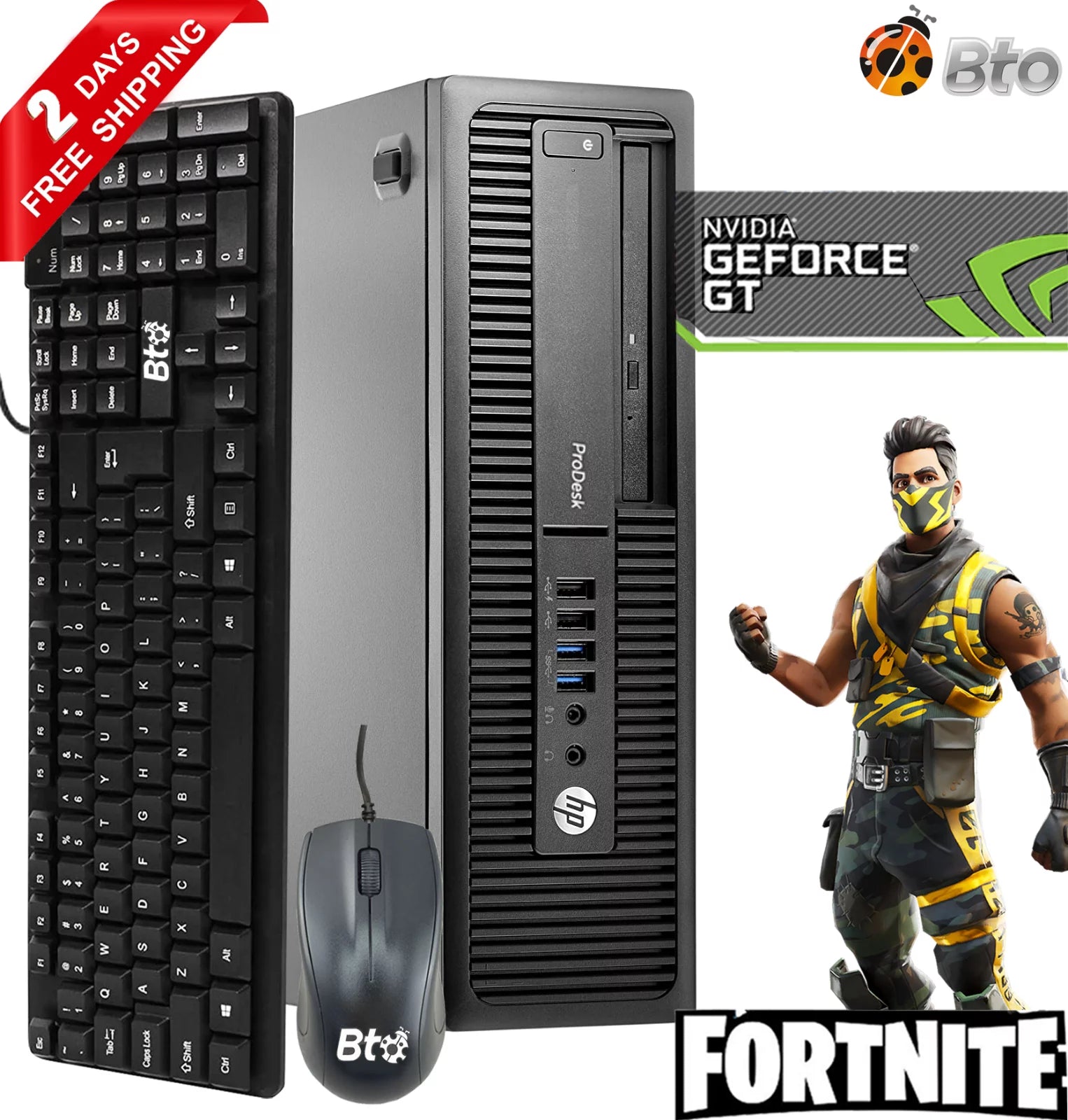 Restored Gaming HP ProDesk 600 G1 sff computer Desktop PC Intel Core i5 Processor, 16GB Ram, 500GB Hard Drive, AMD Radeon RX 550 Phoenix 4GB GDDR5, includes WiFi, Windows 10 (Refurbished)