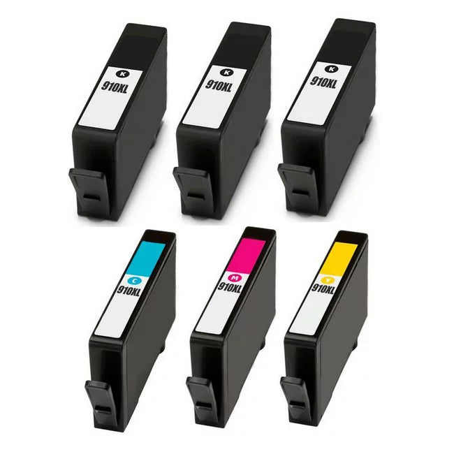 PrinterDash Remanufactured Replacement for HP OfficeJet Pro 8010//8014/8015/8020//8023/8024/8025/8028/8030/8035 High Yield Inkjet Combo Pack (3-BK/1-C/M/Y) (NO. 910XL) (3YL65AN_3PK/3YM86BN_1PKMP)