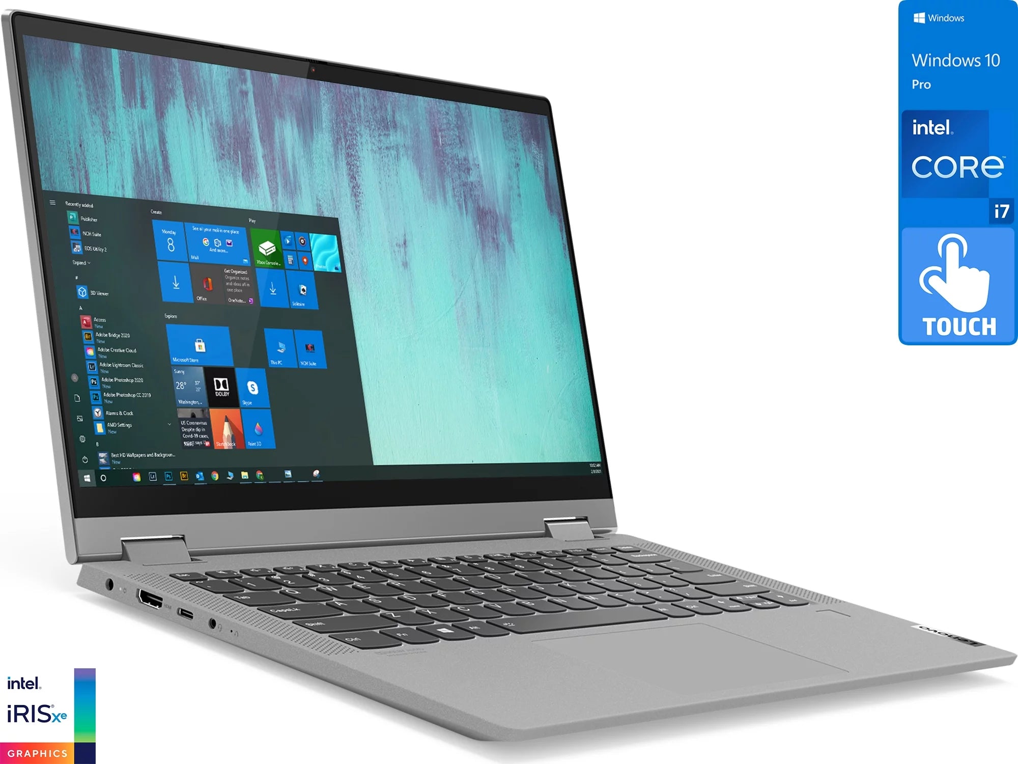 Lenovo Flex 5i 2-in-1, 14 IPS FHD Touch Display, Intel Core i7-1165G7 Upto 4.7GHz, 12GB RAM, 1TB NVMe SSD, HDMI, Card Reader, Wi-Fi, Bluetooth, Windows 10 Pro