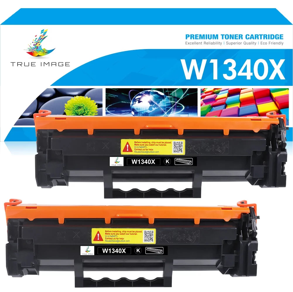 True Image Compatible Toner Cartridge without Chip for HP W1340X 134X Work with M209dw MFP M234dw M234sdn M234sdw Printer (Black 2-Pack,with Tools) Summer Sales