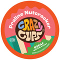 Crazy Cups Decaf Praline Nutcracker Flavored Coffee Pods, Praline Pecan Decaf Coffee, Single Serve Coffee for Keurig K Cups Machines, Medium Roast Coffee, 22 Count
