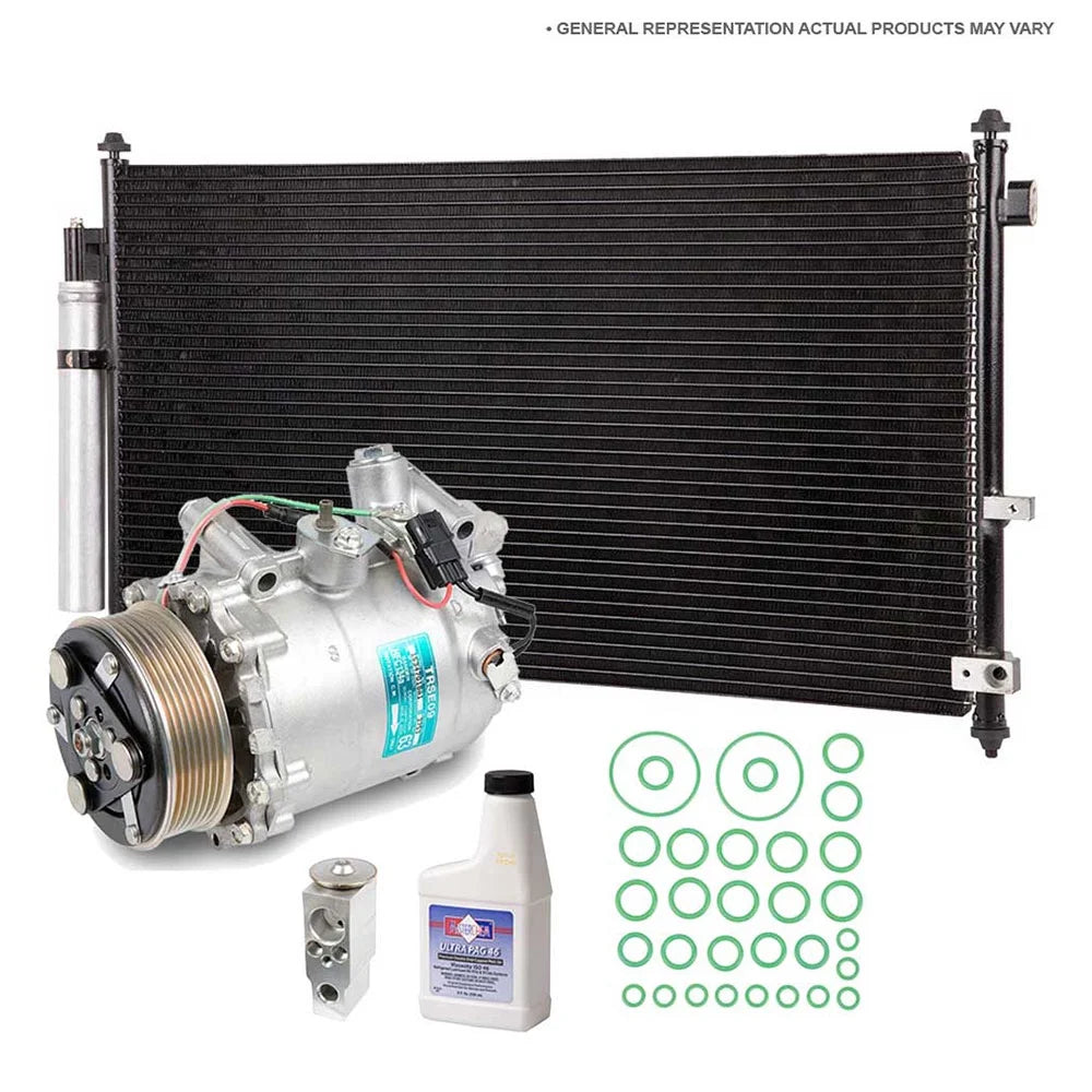 For Mitsubishi Outlander 2004 2005 2006 OEM AC Compressor w/ Condenser Drier - Buyautoparts