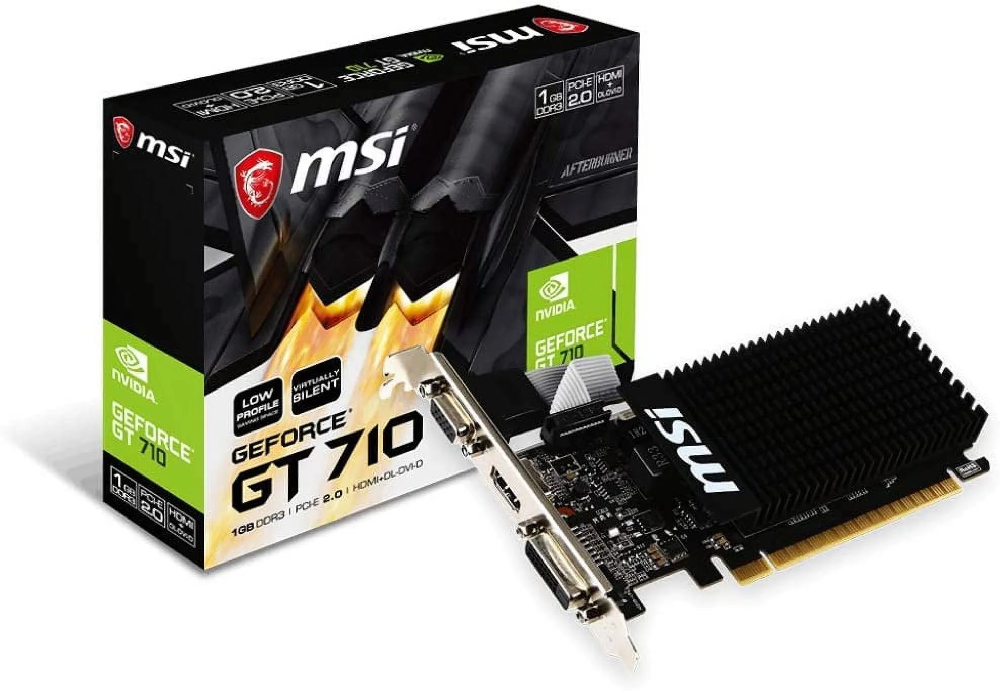 Open Box MSI GAMING GEFORCE GT 710 1GB GRAPHICS CARD GT 710 1GD3H LP