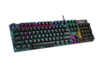 AULA S2016 Mechanical Gaming Keyboard 104 Keys Anti-Ghosting USB Wired Hybrid RGB Backlit Keyboard for Gamer Laptop Desktop,Blue Switch(Black)