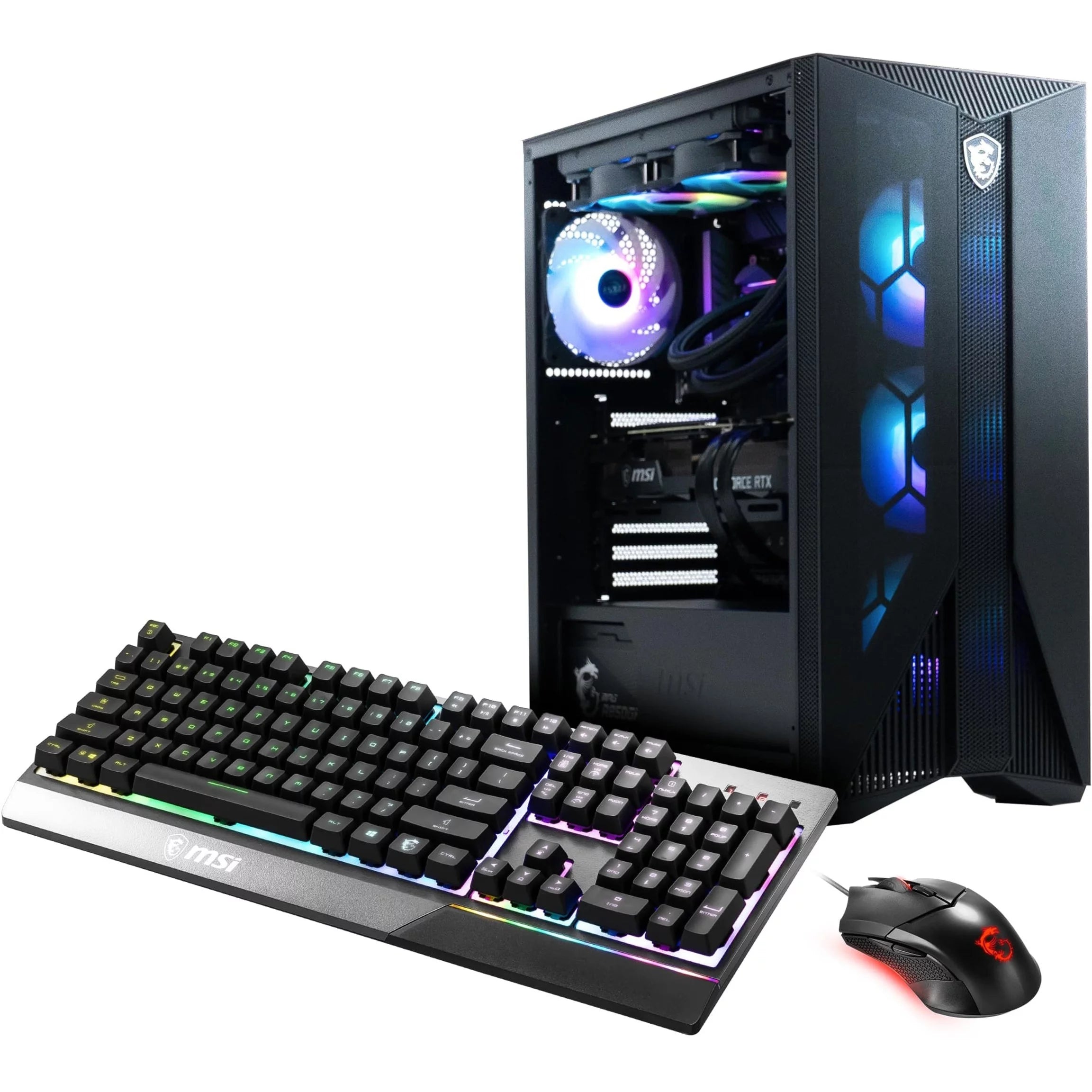 MSI Aegis RS AEGIS RS 12TJ-282US Gaming Desktop Computer - Intel Core i9 12th Gen i9-12900KF 3.20 GHz - 32 GB RAM DDR5 SDRAM - 2 TB HDD - 2 TB M.2 PCI Express NVMe SSD - Black