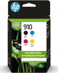 HP 910 Ink Cartridges Combo Pack | 910 HP Ink | 910 HP Printer Ink (Cyan Magenta Yellow Black) 4-Pack