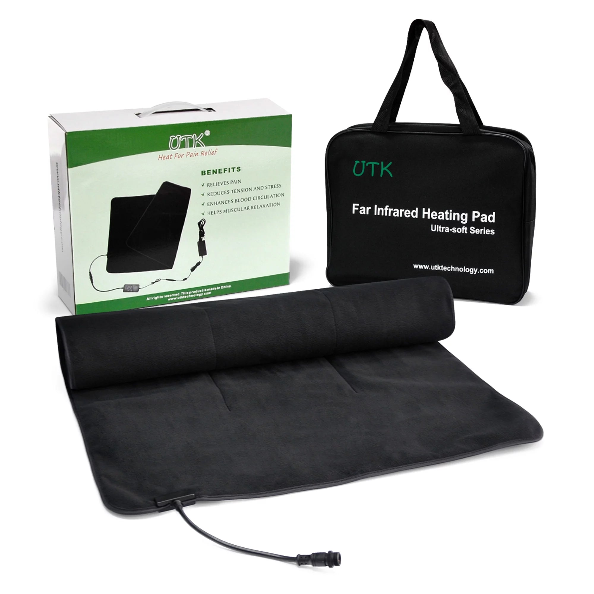 UTK 36 x 24 Far Infrared Heating Pad for Pain Relief with Smart Controller