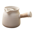 TISHITA Ceramic Teapot with Side Handle Loose Leaf Tea Pot Boiling Hot Water Tea Maker Kettle Stovetop for Outdoor Home Picnic Hiking