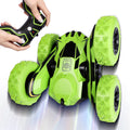 AOKESI RC Stunt Car, 2.4GHZ Double Sided 360¡ã Rotating Remote Control Car, Indoor & Outdoor 4WD RC Cars Toy Gift for Boys/Girls, Ages 6+, Green