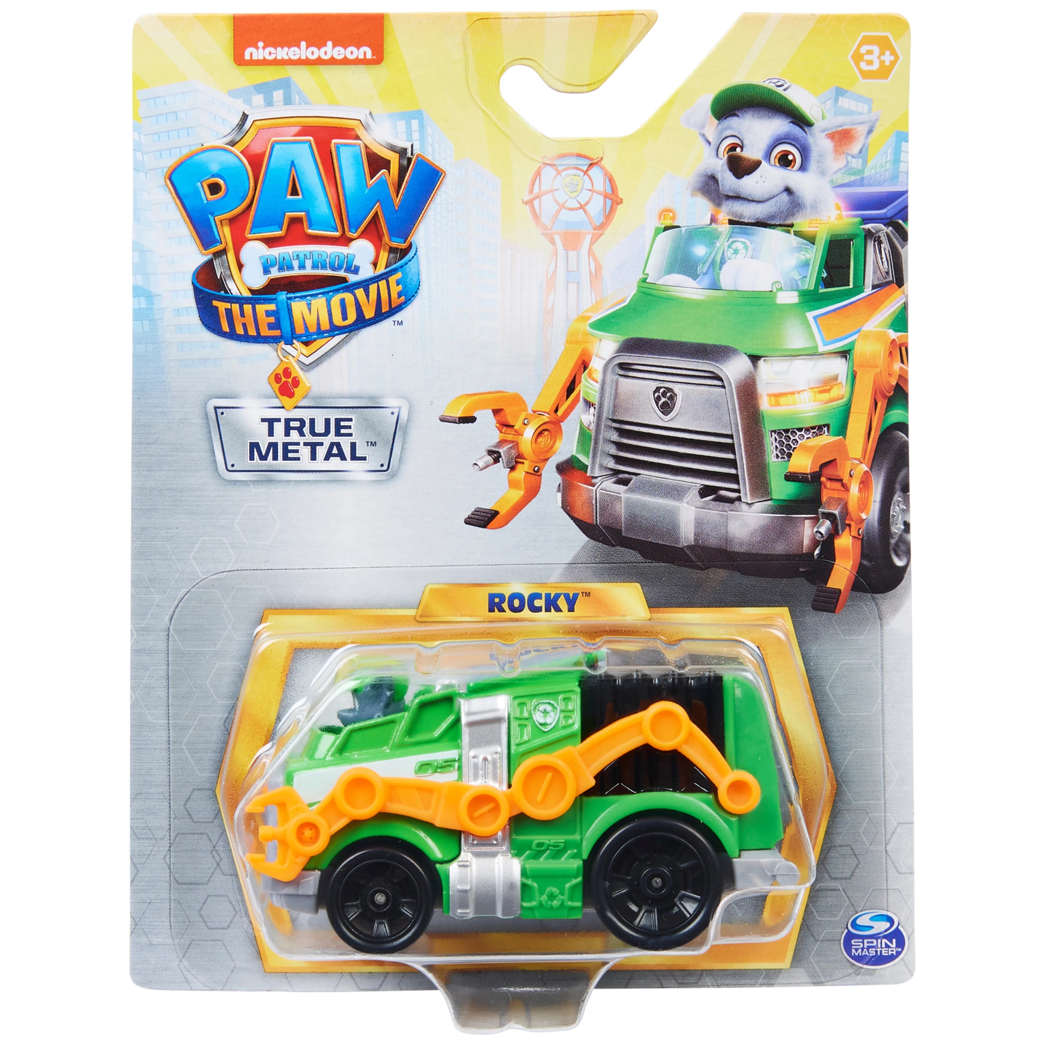 PAW Patrol, True Metal Rocky Collectible Die-Cast Vehicle, Movie Series 1:55 Scale, Kids Toys for Ages 3 and up