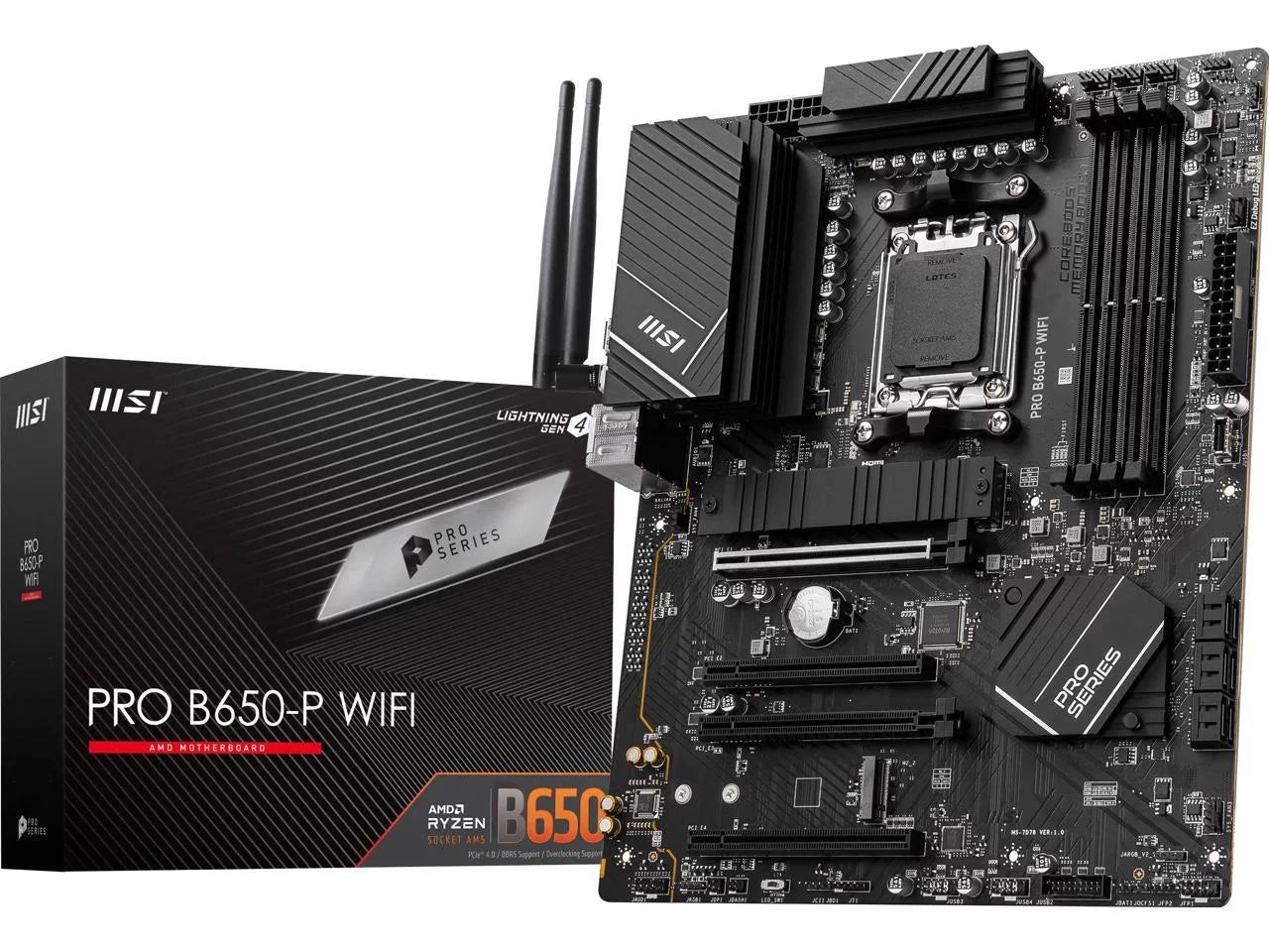 Used MSI PRO B650-P WIFI AM5 AMD B650 SATA 6Gb/s ATX Motherboard