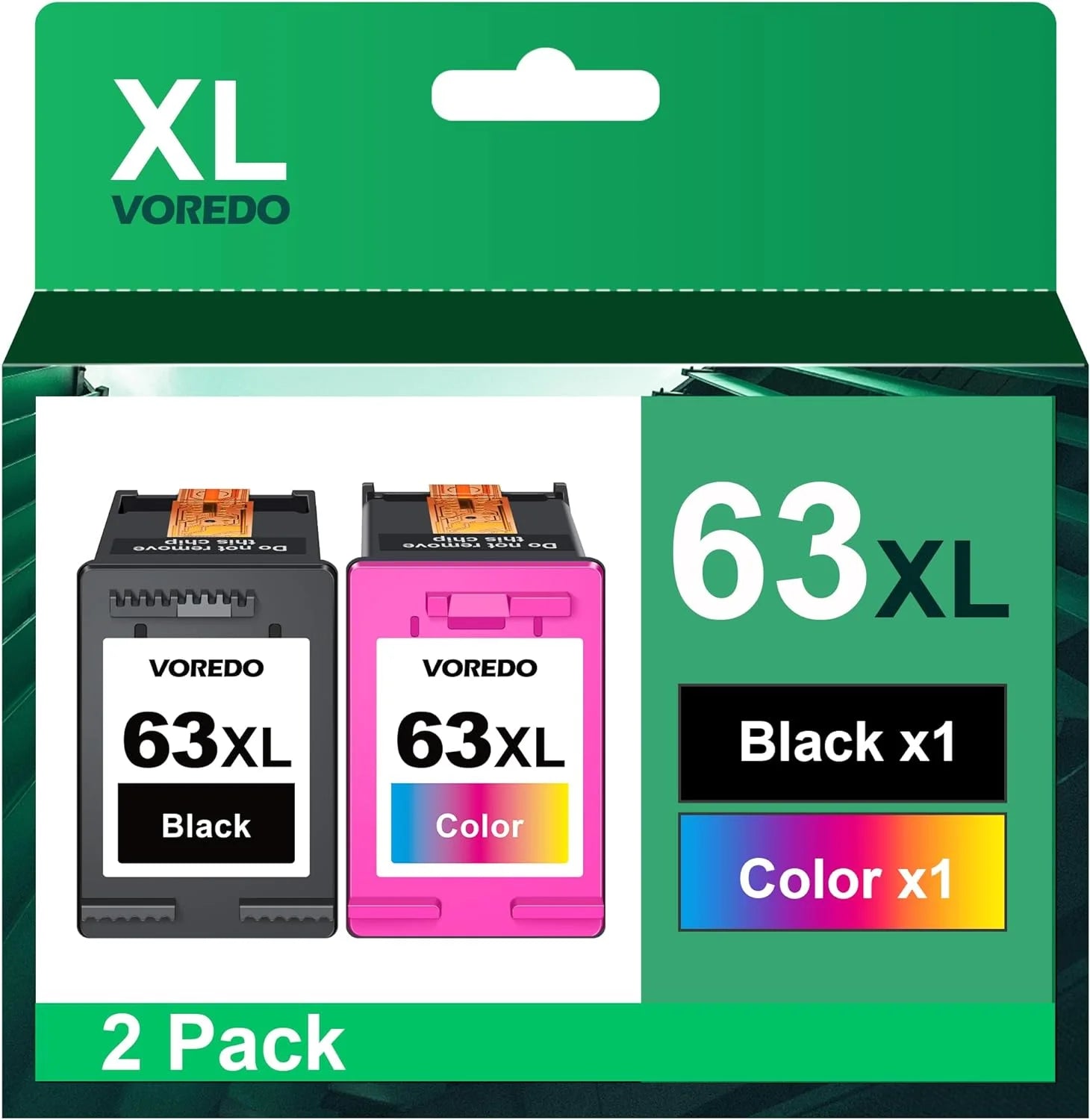 63XL Ink Cartridges Black and Color Replacement for HP 63 Ink 63XL 63 Ink cartridges for HP Printers OfficeJet 3830