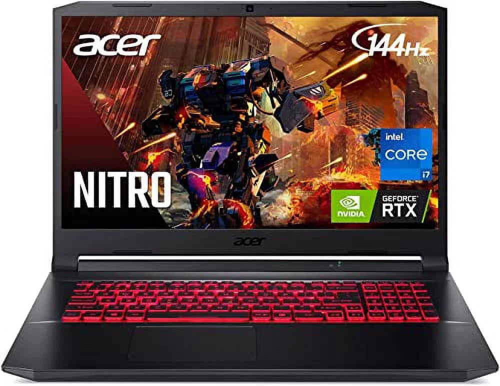 acer 2023 Nitro AN515 15.6 144Hz FHD IPS Gaming Laptop Intel 8-Core i7-11800H 16GB RAM DDR4 1TB NVMe SSD NVIDIA RTX 3050 TI 4GB GDDR6 Killer WiFi AX RJ-45 Backlit Windows 11 Pro w/RE USB Drive
