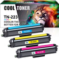 TN223 Toner Cartridge Compatible for Brother TN-223 TN-227 TN223C TN223M TN223Y MFC-L3750CDW HL-L3210CW HL-L3290CD HL-L3230CDW MFC-L3710CW Printer (Cyan,Magenta,Yellow, 3-Pack)