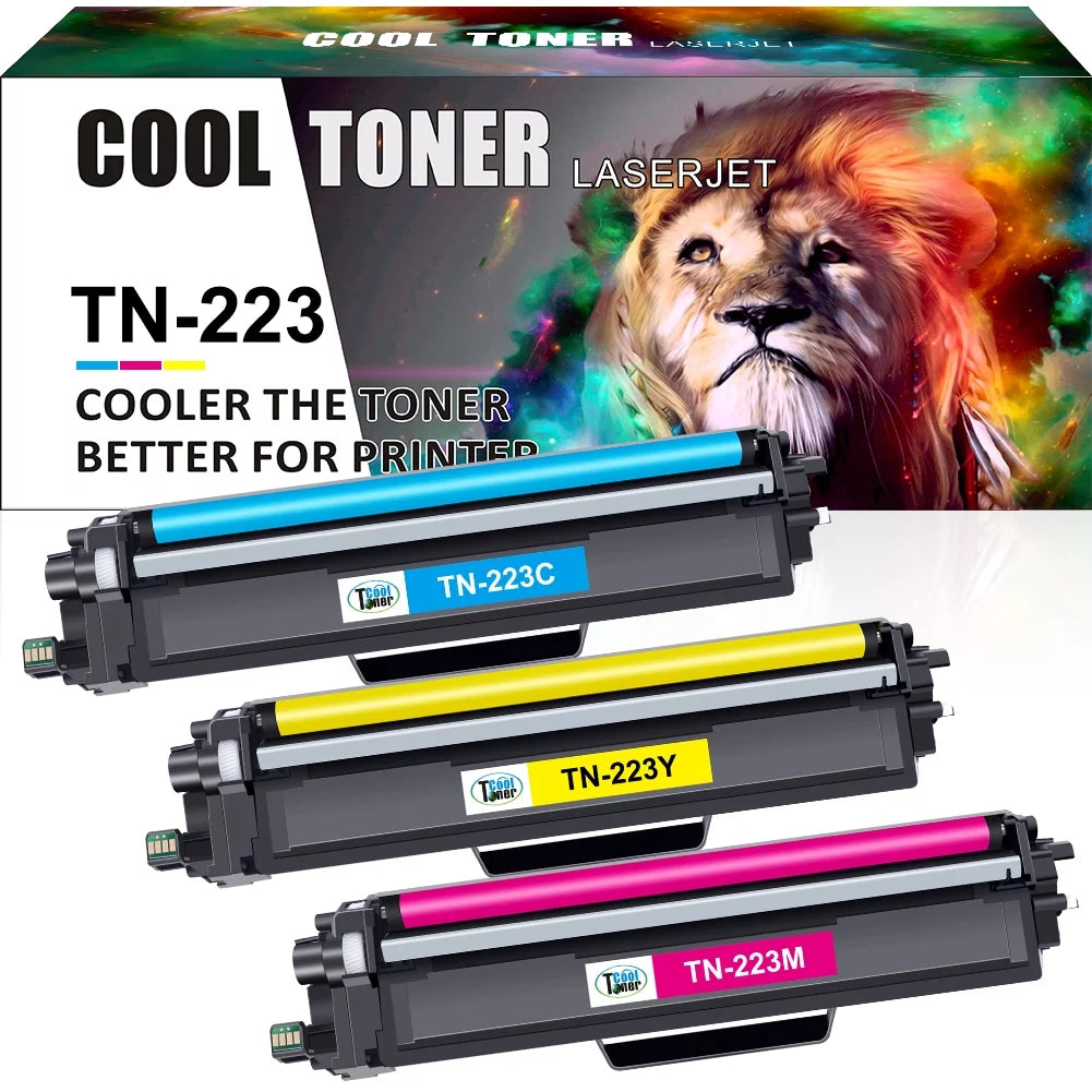 TN223 Toner Cartridge Compatible for Brother TN-223 TN-227 TN223C TN223M TN223Y MFC-L3750CDW HL-L3210CW HL-L3290CD HL-L3230CDW MFC-L3710CW Printer (Cyan,Magenta,Yellow, 3-Pack)