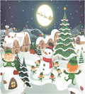 GZHJMY Christmas Night Snowman Snow Dishwasher Magnet Cover, Front Dishwasher Cover Decoration, Home Cabinet Decals Appliances Stickers, Magnetic Sticker Christmas Decorative£¨384£©