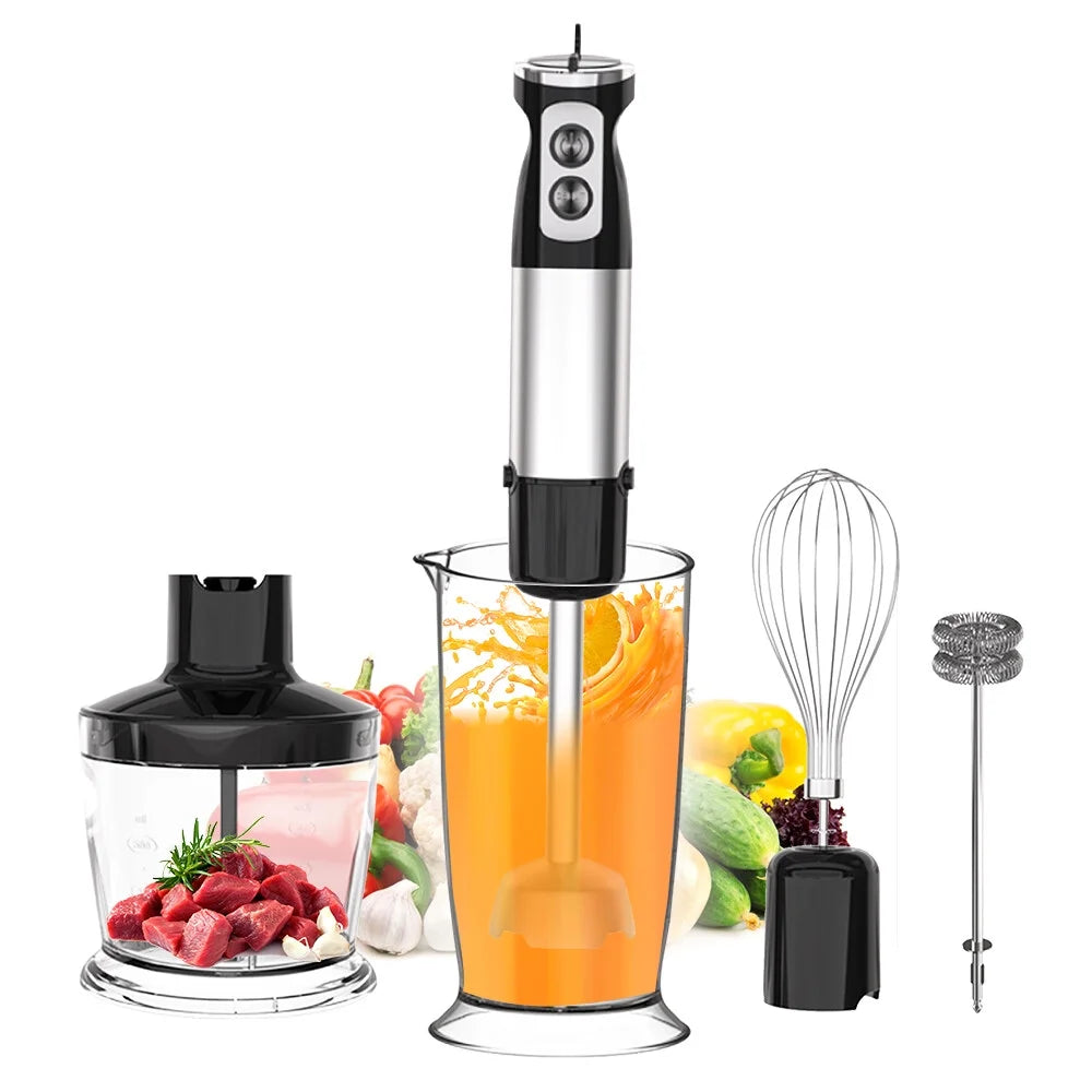 Leyfeng Blender Five Pieces Home 600W Big Power Cooking Machine Handheld Whisk Crush Rod Grinding Cup Meat Grinder Bowl Combination Food Supplement Juicer