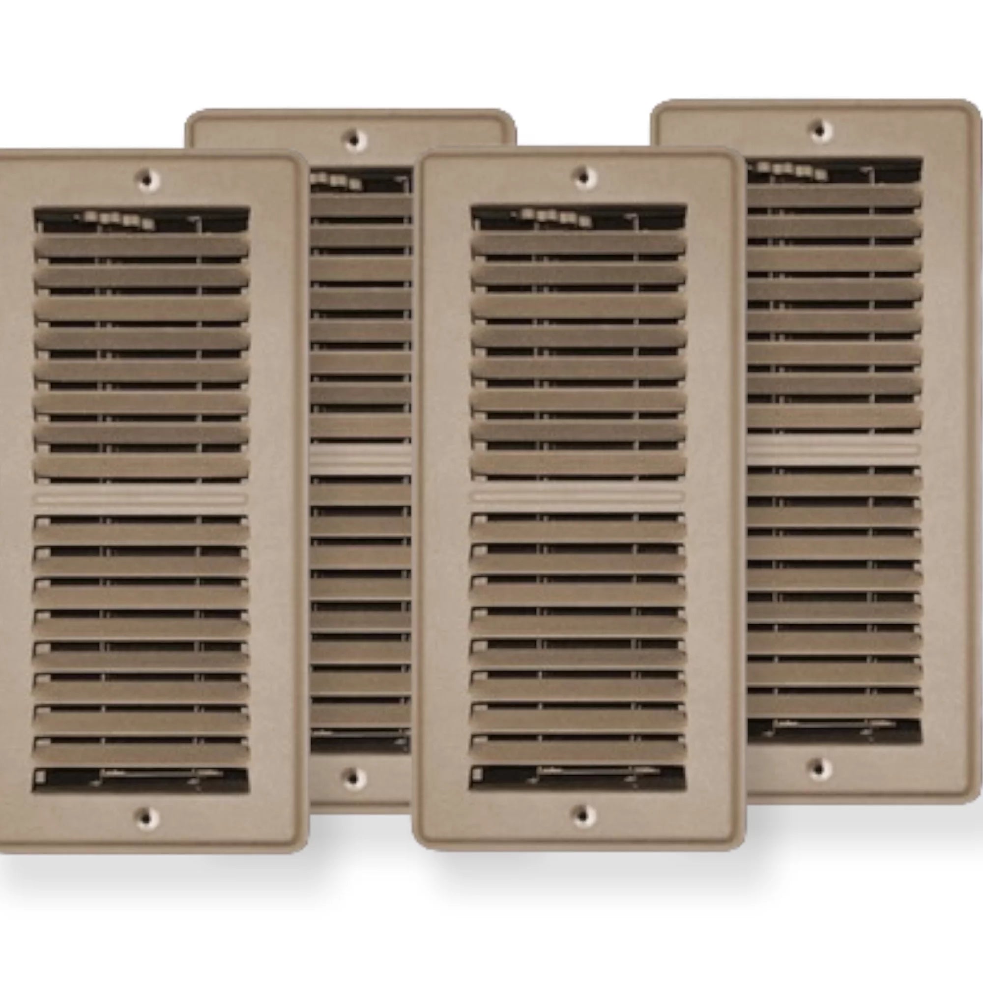 TRUEaire Mobile Home Floor Register 4 x 8 Brown (4 Pack)
