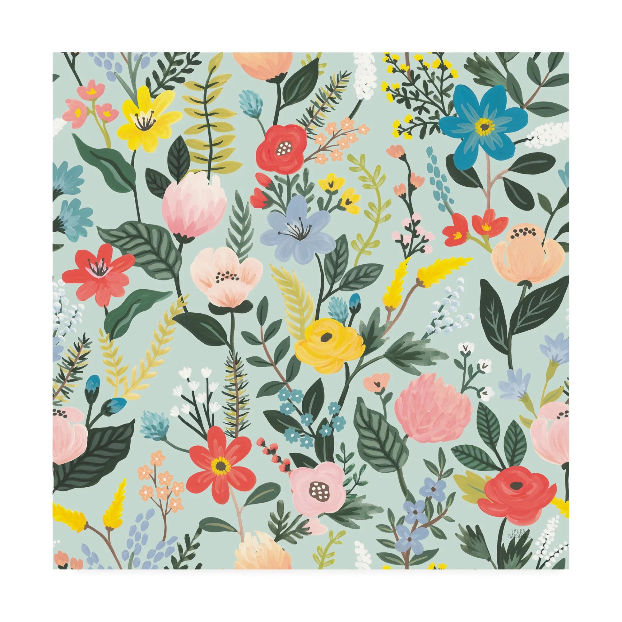 Trademark Fine Art 'Wild Garden Pattern XID' Canvas Art by Laura Marshall