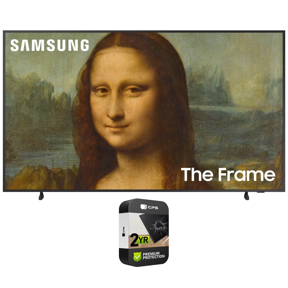 Samsung QN55LS03BAFXZA 55 inch The Frame QLED 4K UHD Quantum HDR Smart TV 2022 (Renewed) Bundle with 2 YR CPS Enhanced Protection Pack