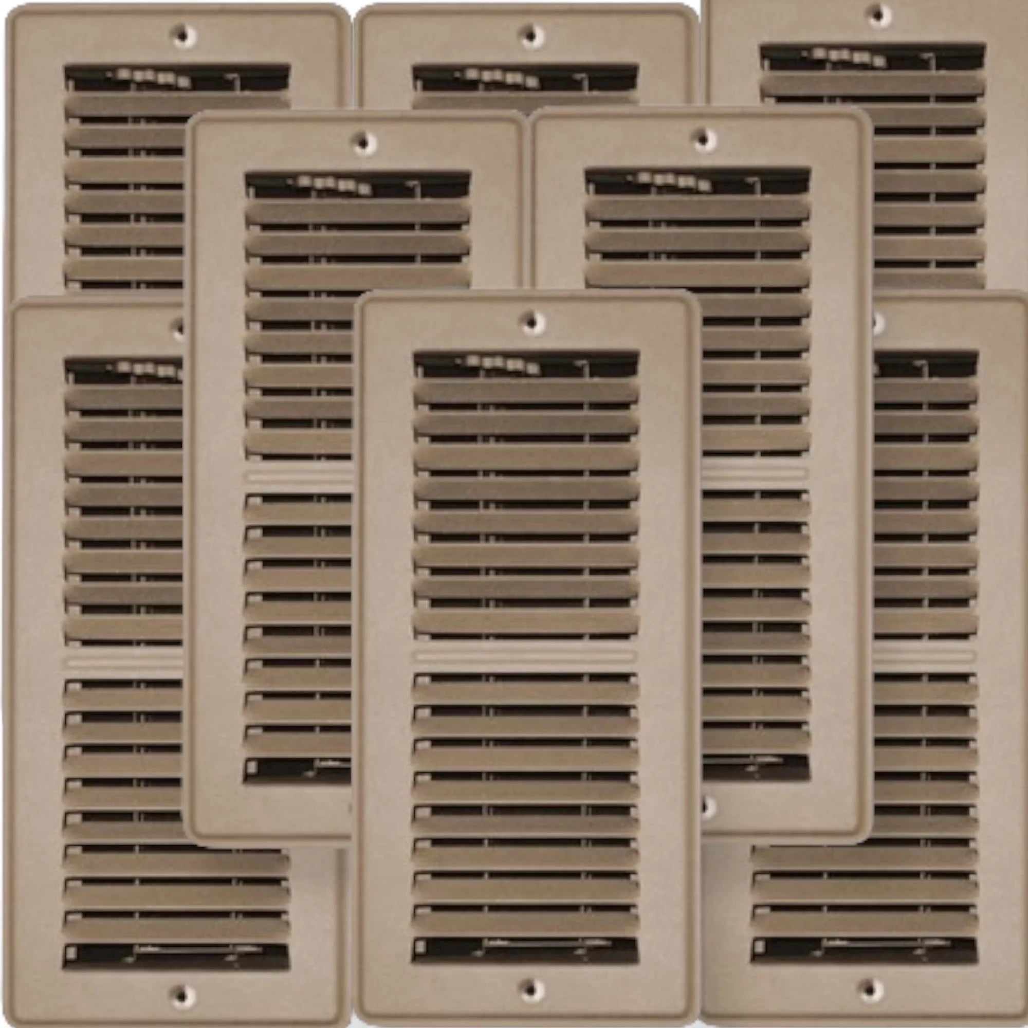 TRUEaire Mobile Home Floor Register 4 x 8 Brown (8 Pack)