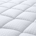 Queen Mattress Pad Quilted Fitted Mattress Protector Cooling Pillow Top Mattress Cover Breathable Fluffy Soft Mattress Topper with 8-21 Deep Pocket,White